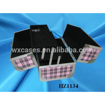 professional aluminum cosmetic bags cases with trays inside from China manufacturer